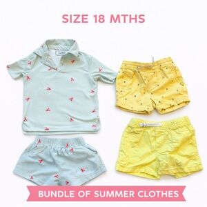 Bundle of 3 Baby Boy Summer Outfits Size 18 Months Carter’s Old Navy Easter Set